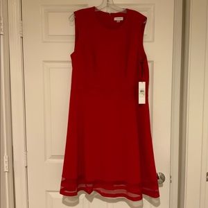 Dress Barn Calvin Klein Red Cocktail Dress